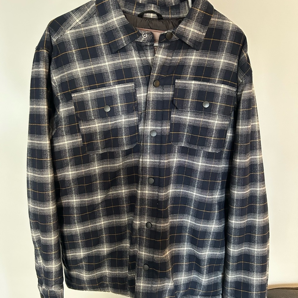 Men's Black and Gray Plaid Jacket